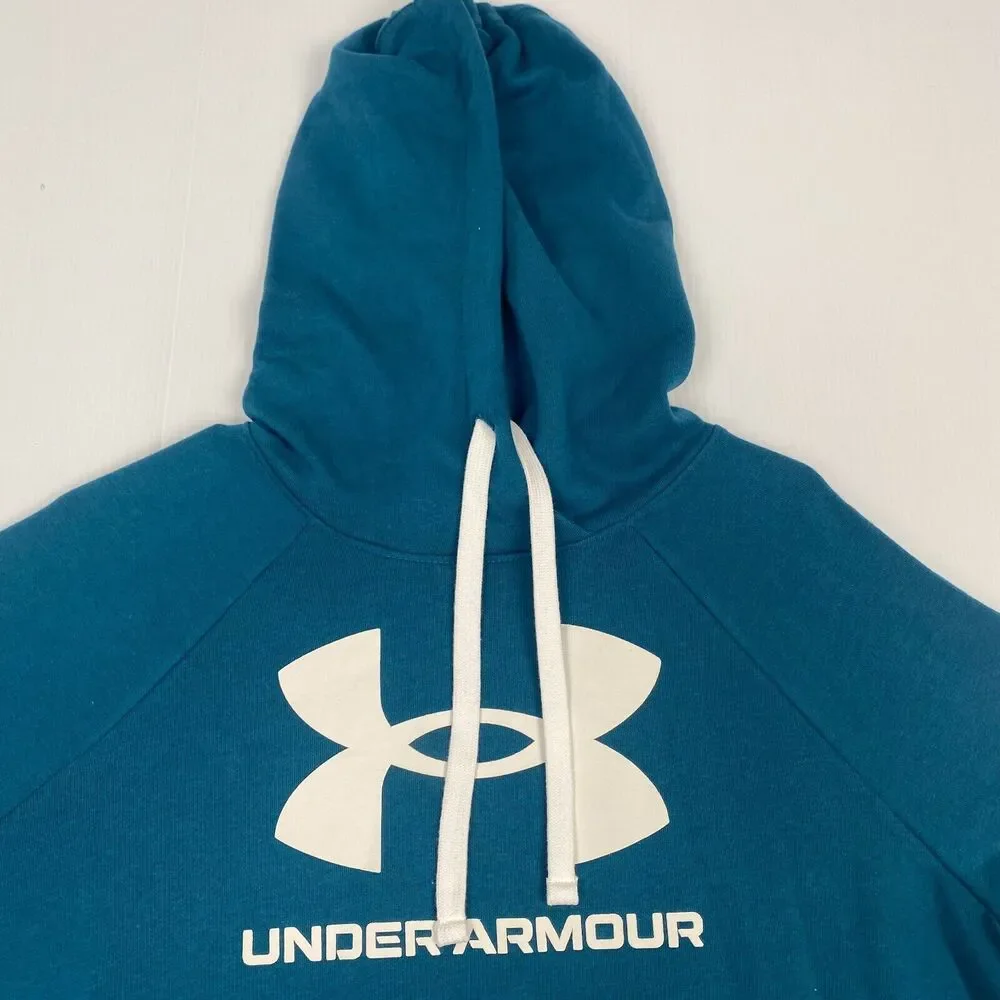Under Armour Women's‎ Rival Fleece Logo Hoodie Green Size S Cotton Sweater New